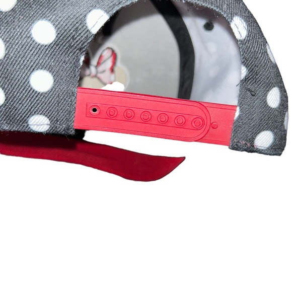 Disney Minnie Mouse polka dot sequins logo Baseball adjustable Cap Hat - Picture 3 of 3